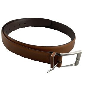 Cremieux Leather Belt Men's‎ 38 Brown Preppy Academia Travel Corpcore Business
